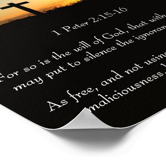 Poster 1 Pierre 2:15-16 (Coin)