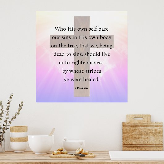 Poster 1 Pierre 2:24 (Cuisine)