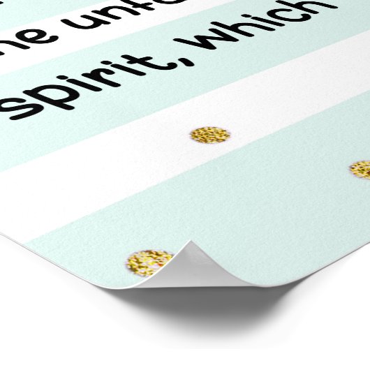 Poster 1 Pierre 3:3-4 Beauté intérieure Bible Verse Mint (Coin)