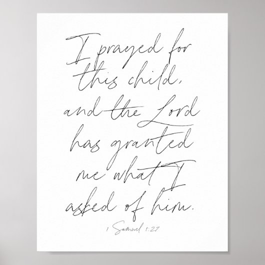 Poster 1 Samuel 1:27 (Devant)