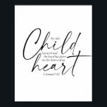 Poster 1 Samuel 1:27 Polices doubles<br><div class="desc">Pour cet enfant, j'ai prié et le Seigneur m'a donné les désirs de mon coeur. -1 Samuel 1:27 Polices doubles</div>