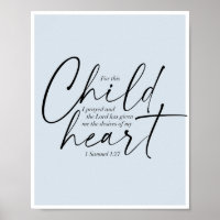 1 Samuel 1:27 Polices doubles Arrière - plan bleu