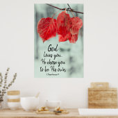 Poster 1 Thessaloniciens 1:4 Dieu t'aime... Il t'a choisi (Cuisine)