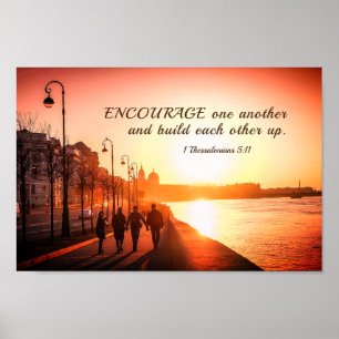 Poster 1 Thessaloniciens 5:11 Encourager l'autre Bible