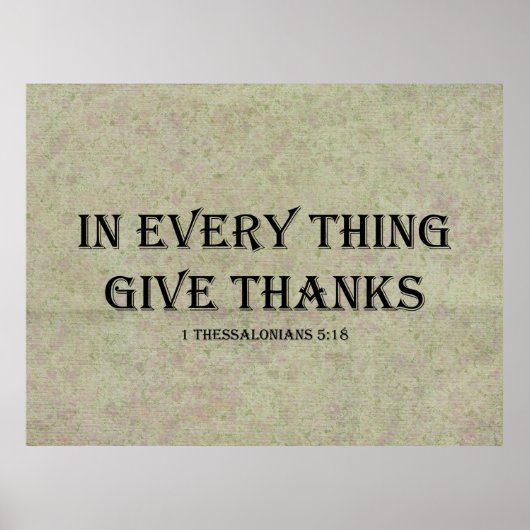 Poster 1 Thessaloniciens 5:18 (Devant)