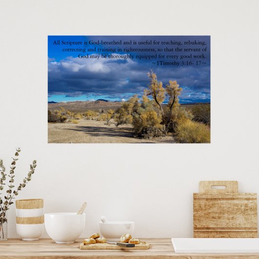 Poster 1 Timothy 3:16, 17 Smoke Bush (Cuisine)