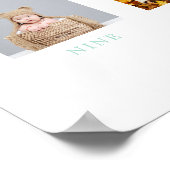 Poster 1E Anniversaire Mois Signe Photo Arc-en-ciel (Coin)