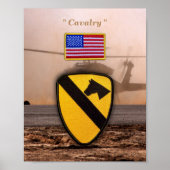 Poster 1er 7e Cavalry Air Cav Vétérinaires Vets Patch (Devant)
