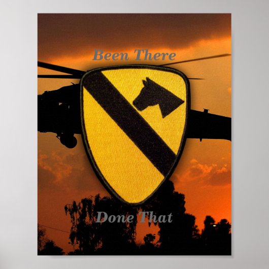 Poster 1er 7e Cavalry Air Cav Vietnam Nam War Patch (Devant)