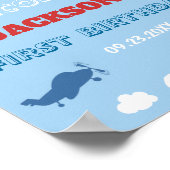 Poster 1er Anniversaire Avion Un an a été accueilli (Coin)