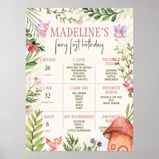 Poster 1er anniversaire Jalon Fairy First (Devant)