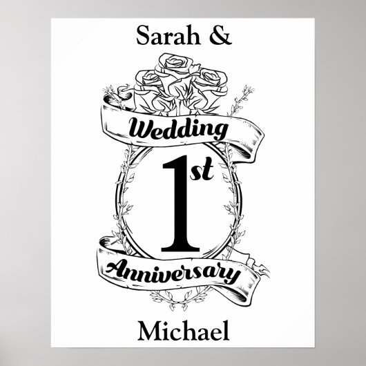 Poster 1er anniversaire Mariage (Devant)