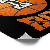 Poster 1er Anniversaire tenue de garçon Basketball 1ère a (Coin)