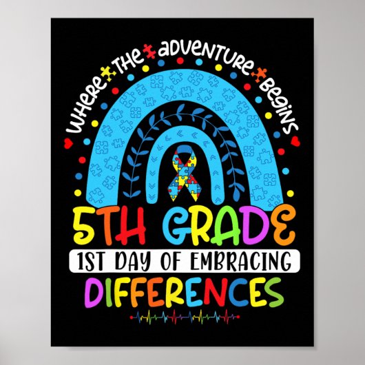 Poster 1er jour d'acceptation des différences 5e année d' (Devant)