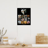 Poster 1ère année photo anniversaire calendrier cadeau 12 (Cuisine)