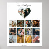 Poster 1ère année photo anniversaire calendrier cadeau 12 (Devant)