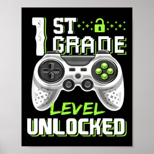 Poster 1ère classe Jeu déverrouillé Premier jour de l'éco