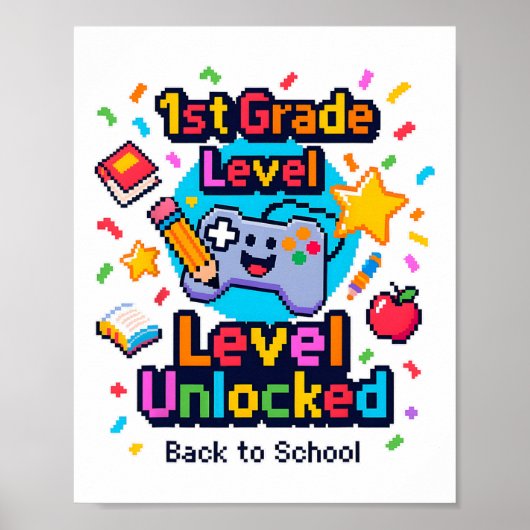 Poster 1ère classe Jeu vidéo déverrouillé Pixel Ck To S (Devant)