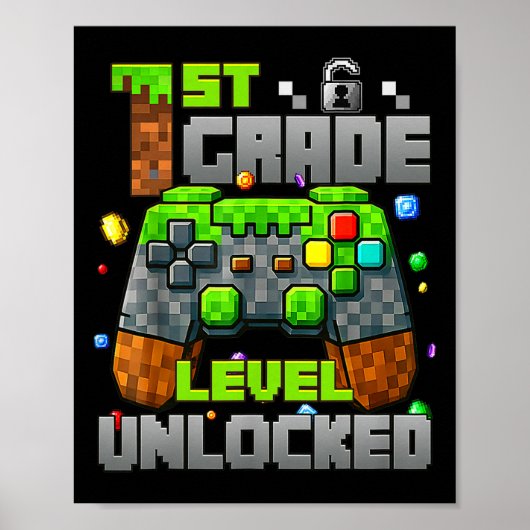 Poster 1ère classe Jeu vidéo déverrouillé Pixel Ck To S (Devant)