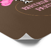 Poster 1ère fête d'anniversaire Rodéo Cowgirl (Coin)