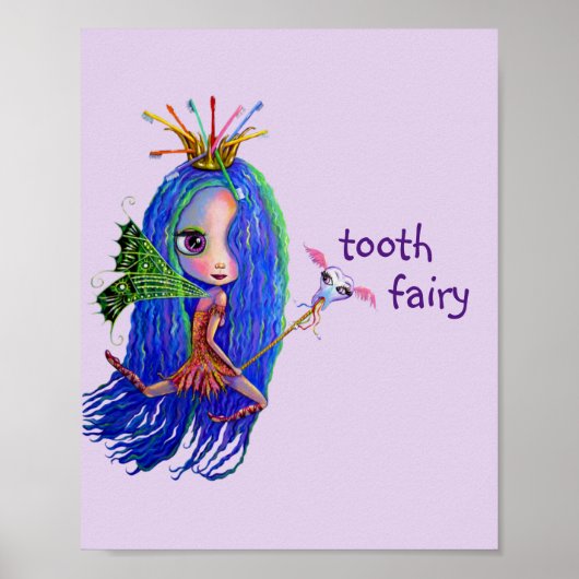 Poster 1ère visite de la fée des dents poupée mignonne au (Devant)
