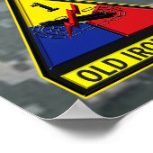 Poster 1re Division blindée Irak Vétéran de combat (Coin)