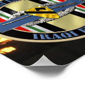 Poster 1re division de cavalerie OIF VETERAN (Coin)