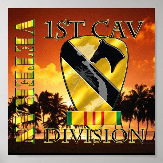 Poster 1re division de cavalerie Viêt Nam Vétéran (Devant)