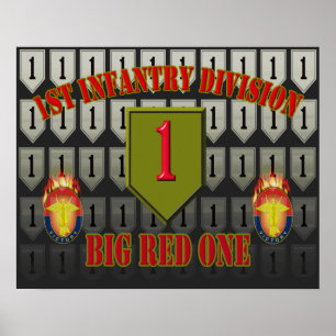 Poster 1re division d'infanterie "Big Red One"
