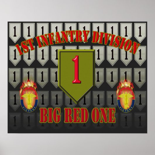 Poster 1re division d'infanterie "Big Red One" (Devant)