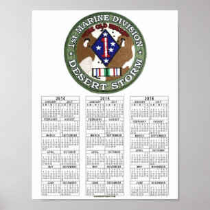 Poster 1re DIVISION MARINE DÉSERT STORT