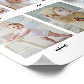 Poster 1st Birthday Baby Milestone 12 Months Custom Photo (Coin)