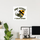 Poster 1st Cav Vet - UH60 Blackhawk (Bureau à domicile)