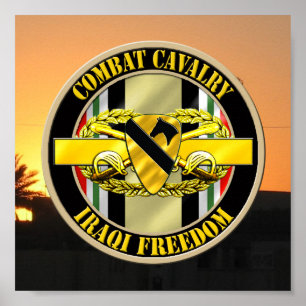 Poster 1st Cavalry Division Cavalry Scout OIF VETERAN