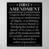 Poster 1st First Amendment U.s. Constitution Patriot  (Devant)