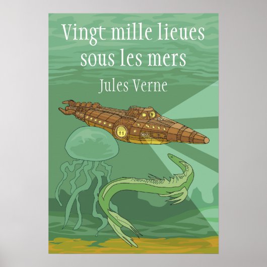 Poster 2000 lieues sous les mers - Jules Verne (Devant)