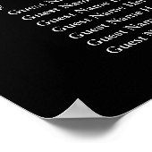 Poster 200 Mariage Floral Noir Et Or (Coin)