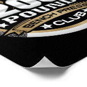 Poster 200 Pound Bench Press Club For Weightlifter Gym  (Coin)