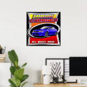 Poster 2011 WRX bleu turbocompressé (Bureau à domicile)