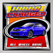 Poster 2011 WRX bleu turbocompressé (Devant)