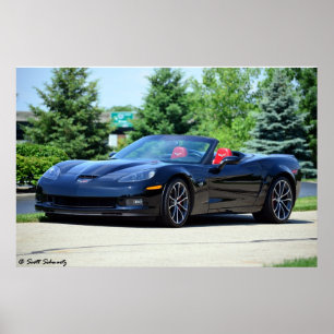 Poster 2013 60e anniversaire C6 Corvette 427 convertible