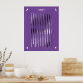 Poster 2021 - Calendrier Lunaire Violet (Cuisine)