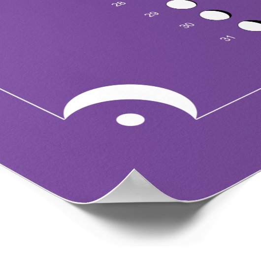 Poster 2021 - Calendrier Lune violet (Coin)