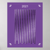 Poster 2021 - Calendrier Lune violet (Devant)
