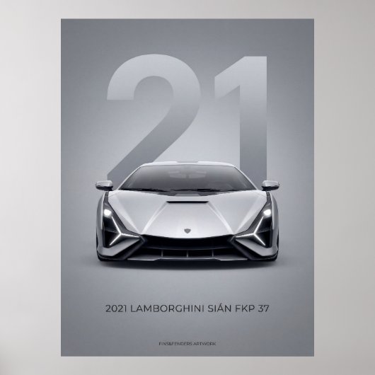 Poster 2021 Lamborghini Sián FKP 37 (Devant)