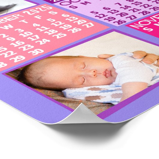 Poster 2023 Année Calendrier mensuel Photo Collage Mod (Coin)