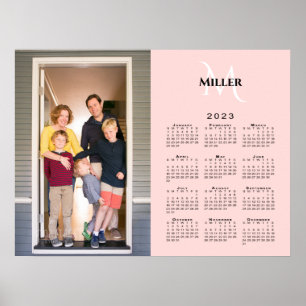 Poster 2023 Calendrier personnalisé Nom du monogramme pho