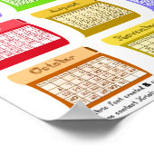 Poster 2024 Calendrier Boulons de structure Police de tis (Coin)