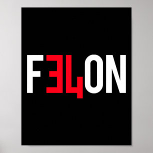 Poster 2024 Condamné Felon &# ; Plus De Raisons De Voter 