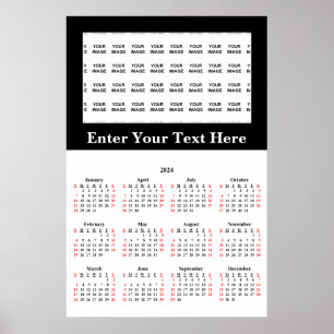 Poster 2024 Créez votre propre calendrier personnalisé av